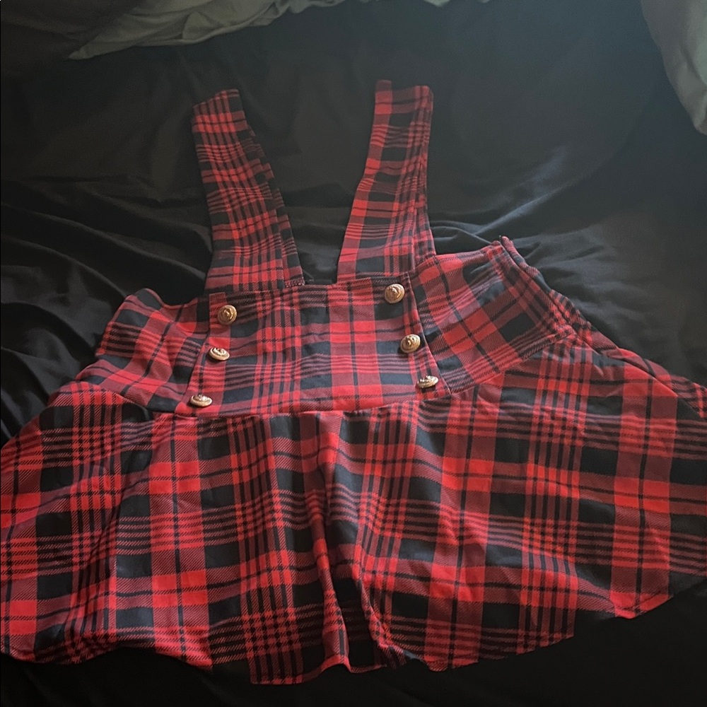 Plaid Red and Black Women’s Skirt